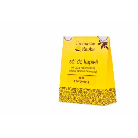 Rabczańska relaksująca sól do kąpieli w kartoniku - róża z bergamotą -  Uzdrowisko Rabka