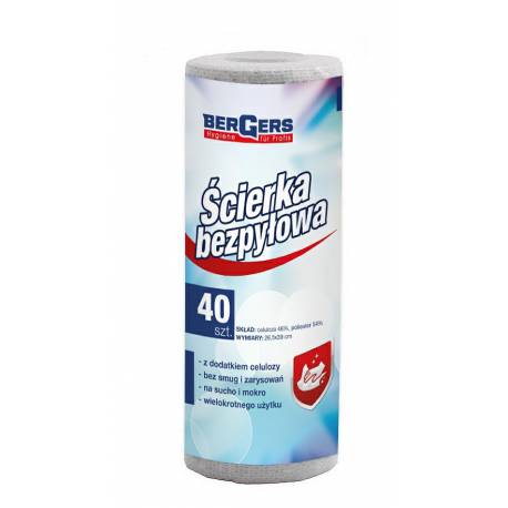 Ścierka bezpyłowa 40 szt. w rolce BERGERS