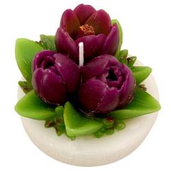 Świeca tulipan fioletowy - BEPPE DECOR