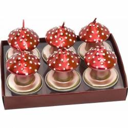 Świeca tealight muchomor szeroki - BEPPE DECOR