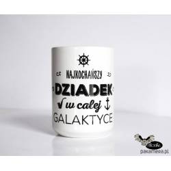 Kubek ceramiczny 450 ml - "Mój Dziadku jesteś super hiper fajny i kocham Cię nad życie"