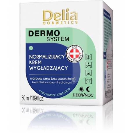 Normalizujący krem wygładzający Dermo System - DELIA COSMETICS