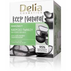 Nawilżający, naturalny krem na dzień i na noc z sokiem z liści aloesu i olejem kokosowym Keep Natural - DELIA COSMETICS