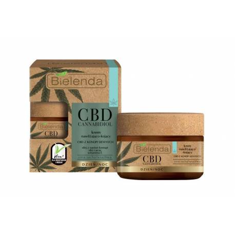 Krem nawilżająco-kojący z CBD z konopi siewnych cera sucha / wrażliwa - BIELENDA