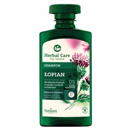 Szampon do wlosów tłustych u nasady i suchych na końcach Łopian - HERBAL CARE