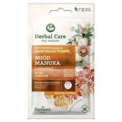 Maseczka rozświetlająca MIÓD MANUKA 2x5 ml - HERBAL CARE