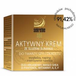 Aktywny krem ze śluzem ślimaka do twarzy, szyi i dekoltu - SEKRETNE SPA
