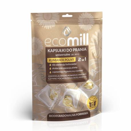 ECOMILL Kapsułki do prania uniwersalne – rumianek polny - ECOMILL