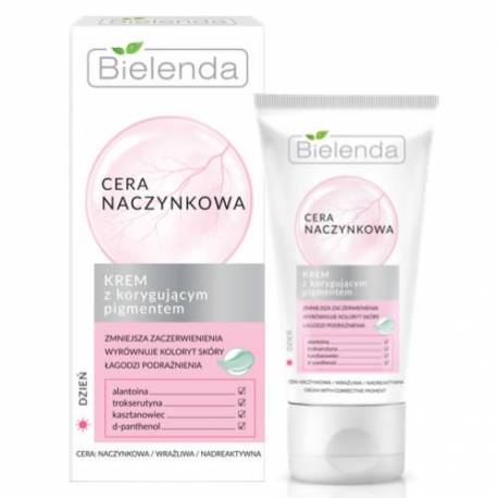 KREM z korygującym pigmentem CERA NACZYNKOWA –  BIELENDA