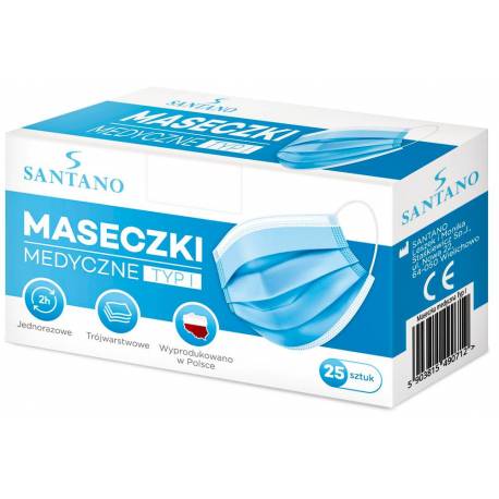 Maseczka Medyczna trójwarstwowe - SANTANO