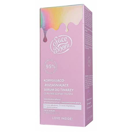 Korygująco - rozjaśniające serum do twarzy Face Boom - BIELENDA