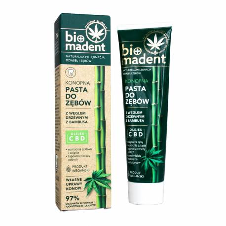 Konopna pasta do zębów z węglem drzewnym z bambusa i CBD - NUTKA