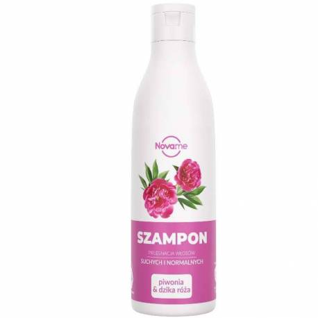 Szampon do włosów suchych i normalnych piwonia & dzika róża - Novame