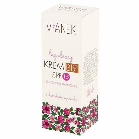 Łagodzący krem do twarzy BB SPF 15 ciemny - VIANEK