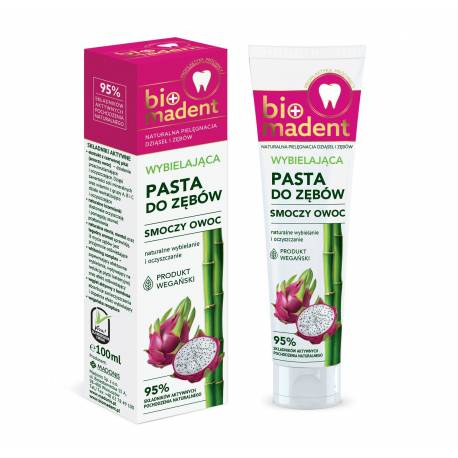 Wybielająca pasta do zębów SMOCZY OWOC z węglem drzewnym z bambusa - BIOMADENT