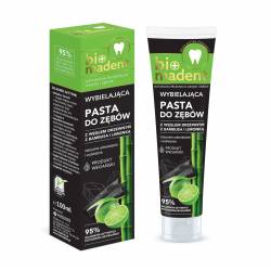 Wybielająca pasta do zębów z węglem drzewnym z bambusa i limonką - BIOMADENT