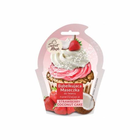 Bąbelkująca maseczka nawilżająca STRAWBERRY & COCONUT CAKE - MARION