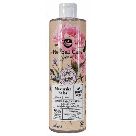 Nawilżający kąpiel kwiatowy MAZURSKA ŁĄKA z olejkiem geraniowym - Herbal Care SPA