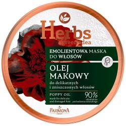 HERBS Emolientowa maska Olej Makowy do delikatnych i zniszczonych włosów - FARMONA