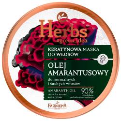 HERBS Keratynowa maska Olej Amarantusowy do normalnych i suchych włosów - FARMONA